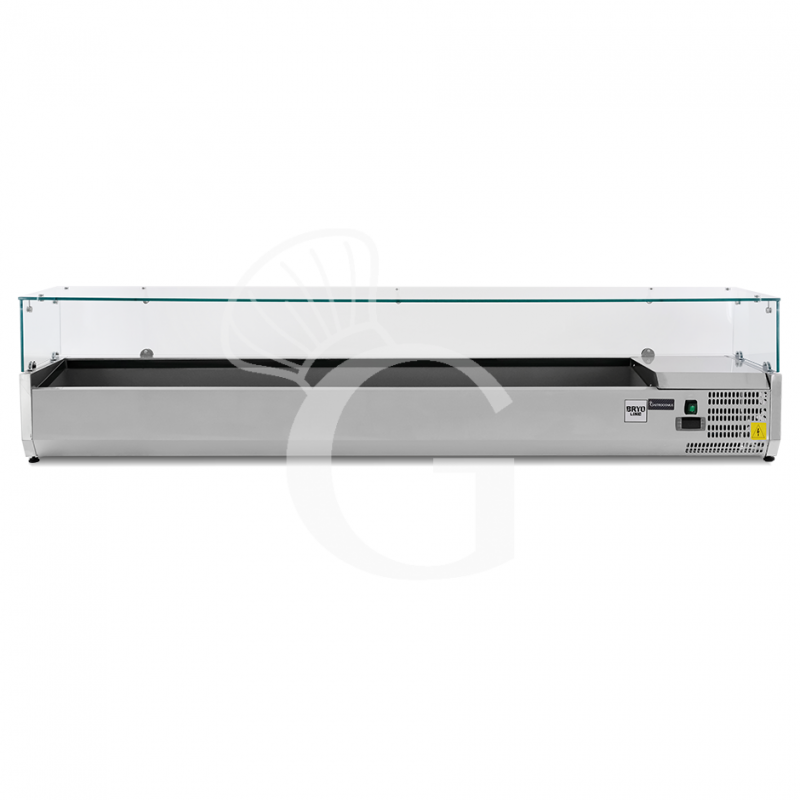 Vitrina Refrigerada horizontal para ingredientes, L 2000 mm, capacidad 10 Cubetas GN1/4