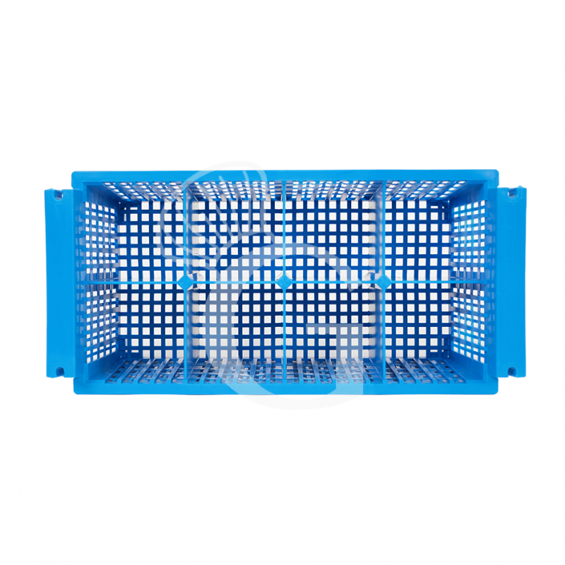 Cesto para cubiertos con 8 compartimientos, azul - L 430 mm x P 205 mm x H 140 mm