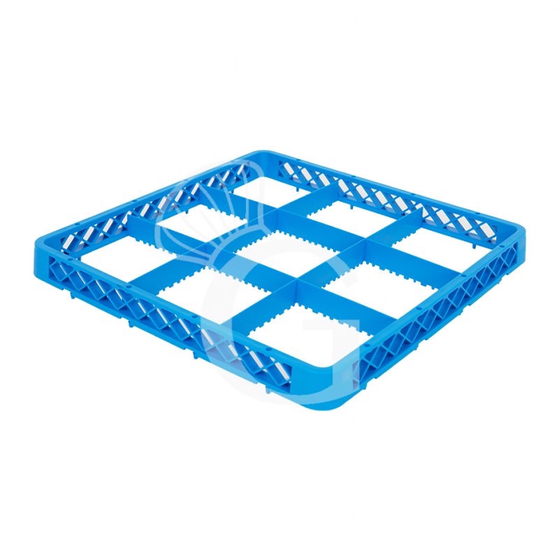 Elevador 9 compartimientos para cesto color azul H 42 mm