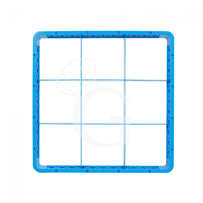 Elevador 9 compartimientos para cesto color azul H 42 mm