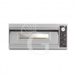 Horno eléctrico con 1 cámara control mecánico para 4 pizzas de 320 mm de diámetro