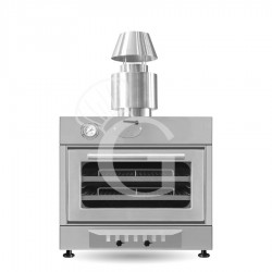 Horno de carbón ultracompacto, ideal para asar, gratinar y ahumar, L760xP690xH620 mm - 40/70 cubiertos