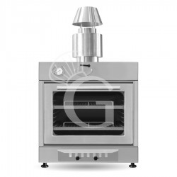 Horno de carbón compacto, ideal para asar, gratinar y ahumar, L760xP790xH670 mm - 60/80 cubiertos