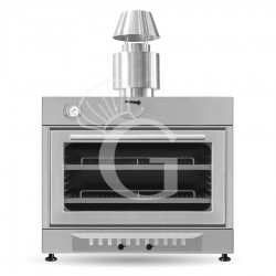 Horno de carbón, ideal para asar, gratinar y ahumar, L960xP790xH700 mm - 80/100 cubiertos