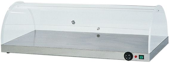 Placa caliente de acero inoxidable con tapa de plexiglás L 1000 mm x P 500 mm x A 300 mm