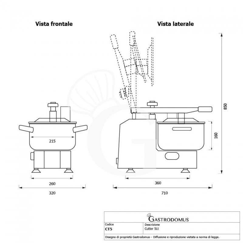 Cortador monofásico 5 LT 1 Hp