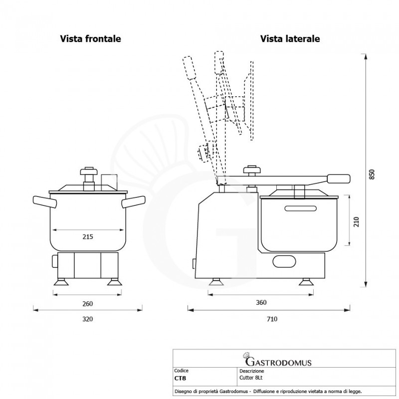 Cortador monofásico 8 LT 1 Hp