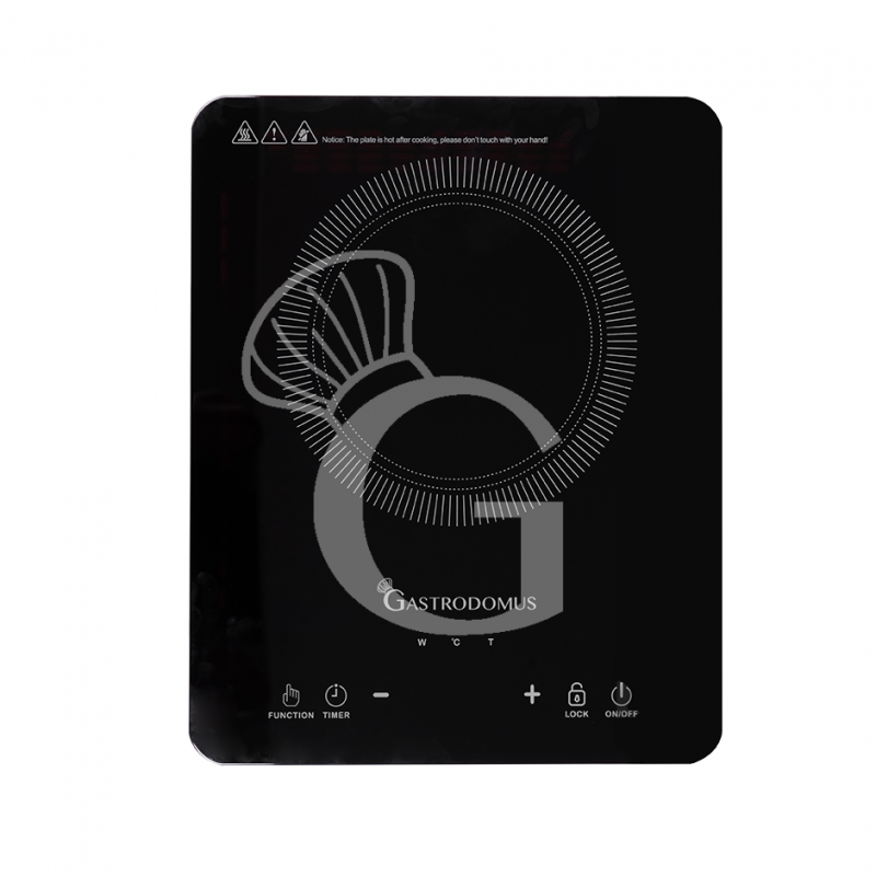 Placa de inducción 1 zona de cocción Ø 155-210 mm, L 310 mm x P 380 mm x H 45 mm 2000 W