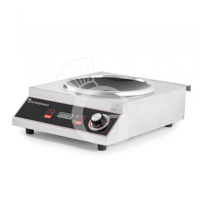 Wok de inducción 1 zona de cocción Ø 260 mm, L 345 mm x P 455 mm x H 130 mm 3500 W