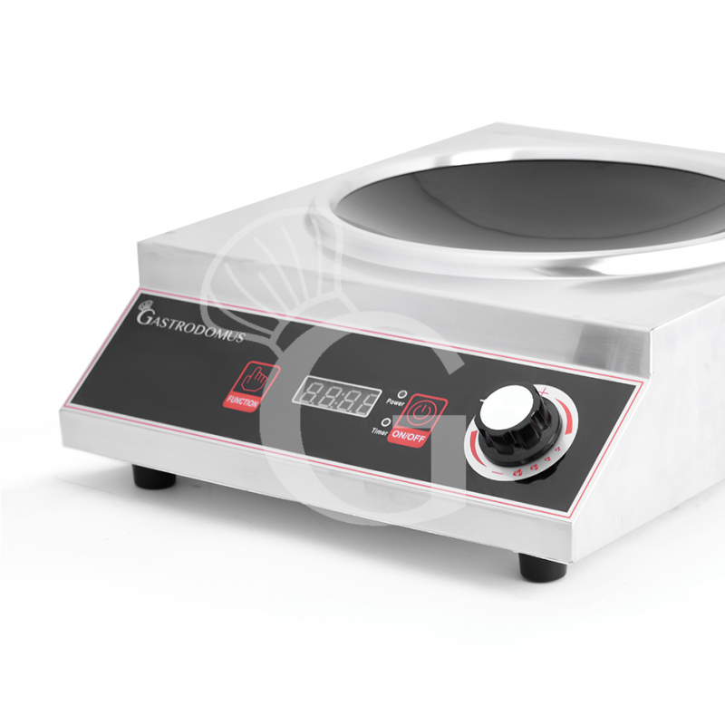 Wok de inducción 1 zona de cocción Ø 260 mm, L 345 mm x P 455 mm x H 130 mm 3500 W