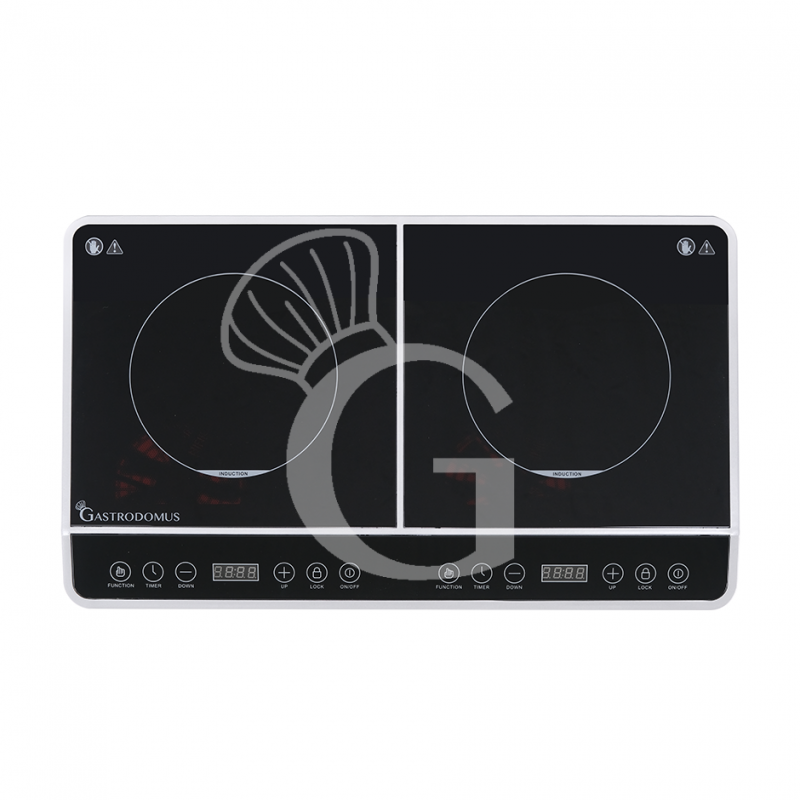 Placa de inducción 2 zonas de cocción Ø 185 mm, L 605 mm x P 360 mm x H 65 mm 1800+1800 W