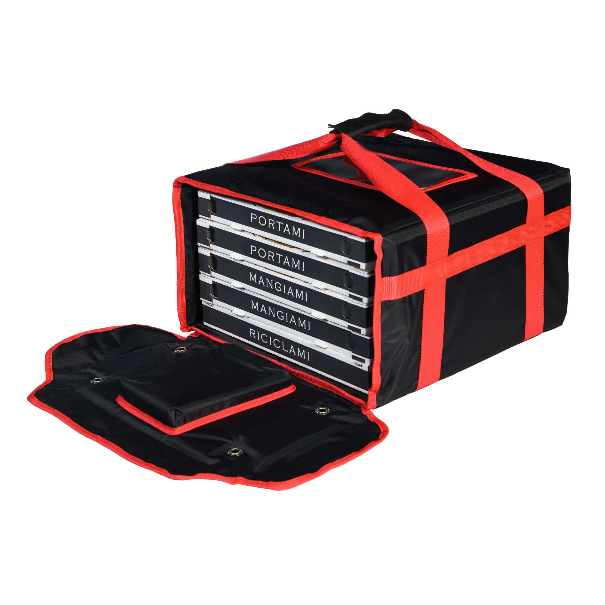 Bolsa térmica rígida de nylon color negro , 450 x 450 x 250 mm