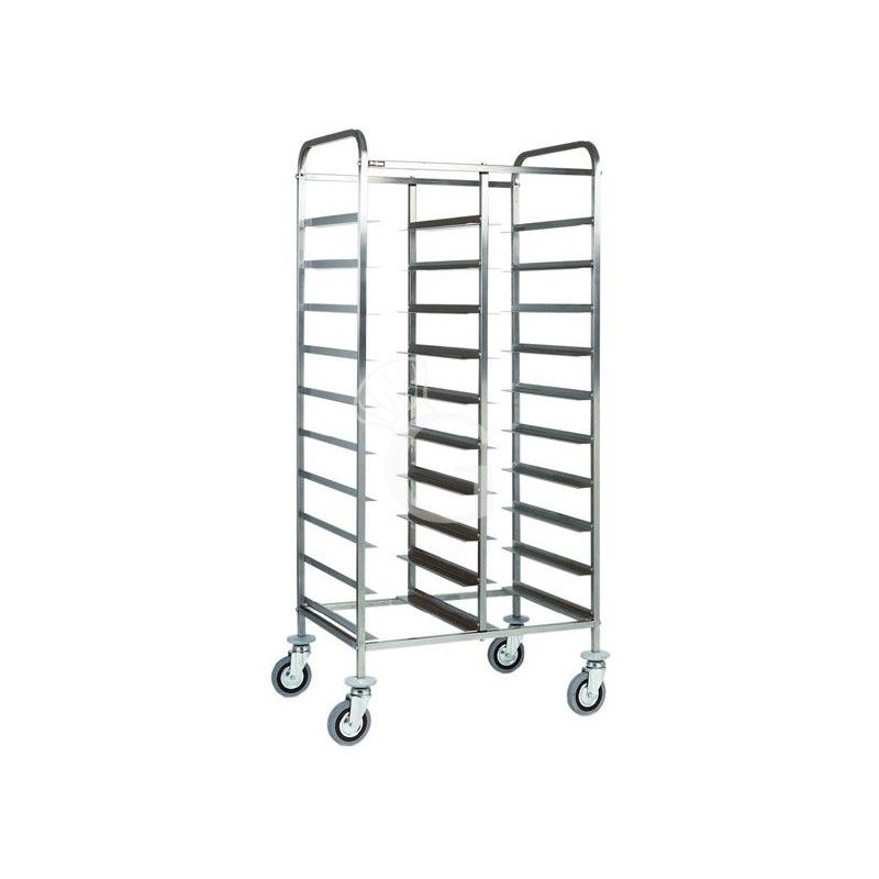 Carro bandejero de acero inoxidable para 20 bandejas GN1/1 - L 740 mm x P 620 mm x A 1750 mm