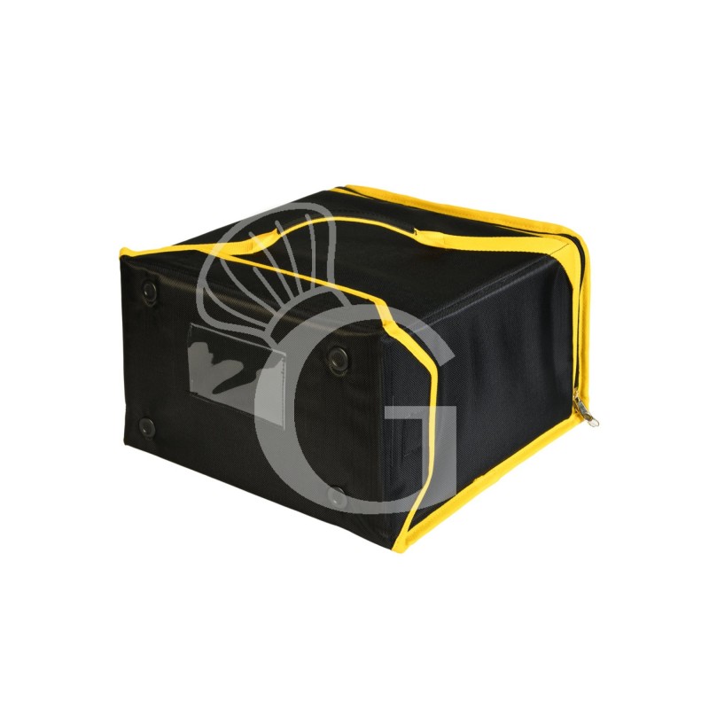 Bolsa térmica plegable de nylon color negro de 400 x 400 x 250 mm