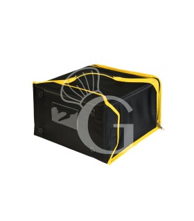 Bolsa térmica plegable de nylon color negro de 400 x 400 x 430 mm