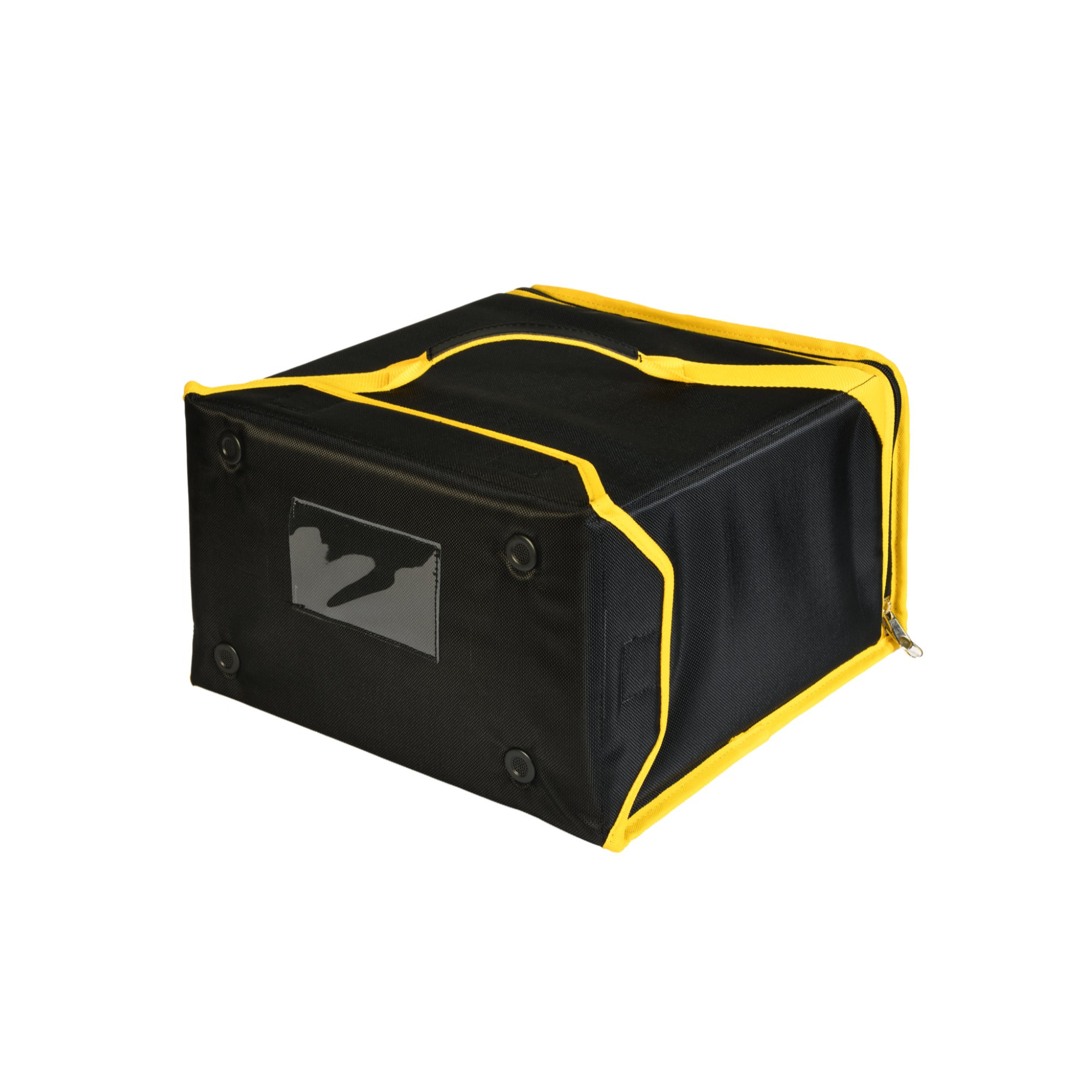 Bolsa térmica plegable de nylon color negro de 540 x 540 x 250 mm