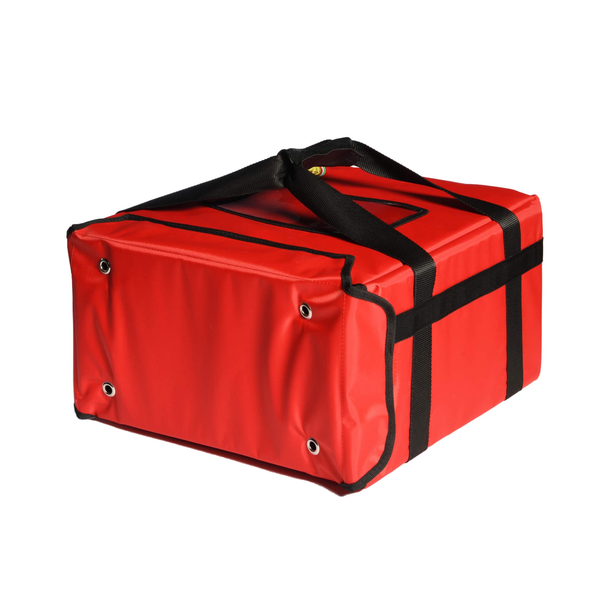 Bolsa térmica rígida de nylon color rojo , 550 x 550 x 250 mm