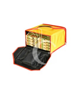 Bolsa térmica plegable de nylon amarillo de 400 x 400 x 250 mm