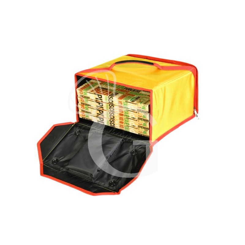 Bolsa térmica plegable de nylon amarillo de 400 x 400 x 430 mm