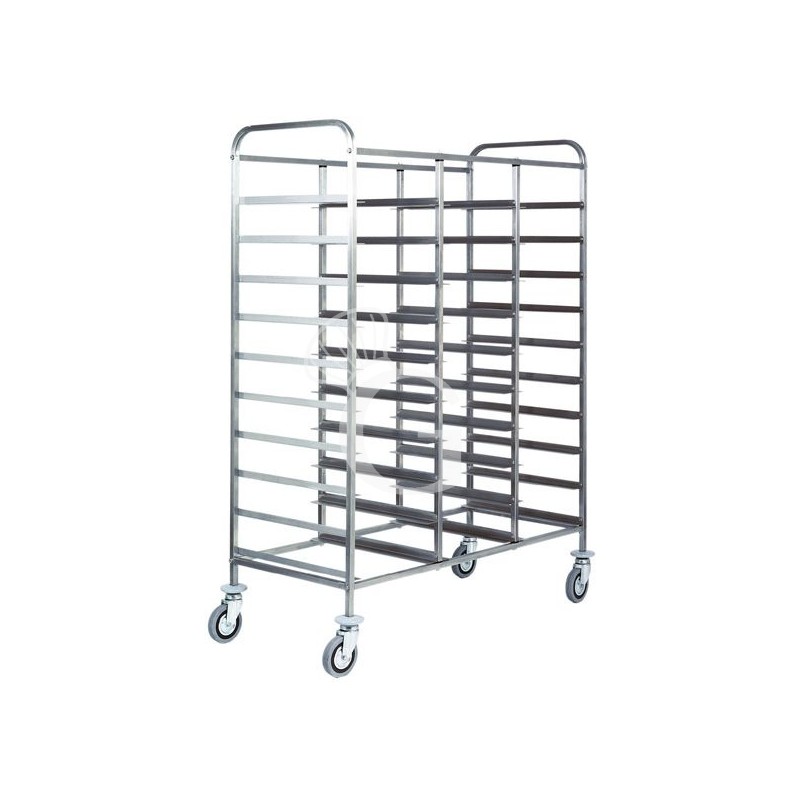 Carro bandejero de acero inoxidable para 30 bandejas GN1/1 - L 1100 mm x P 620 mm x A 1750 mm