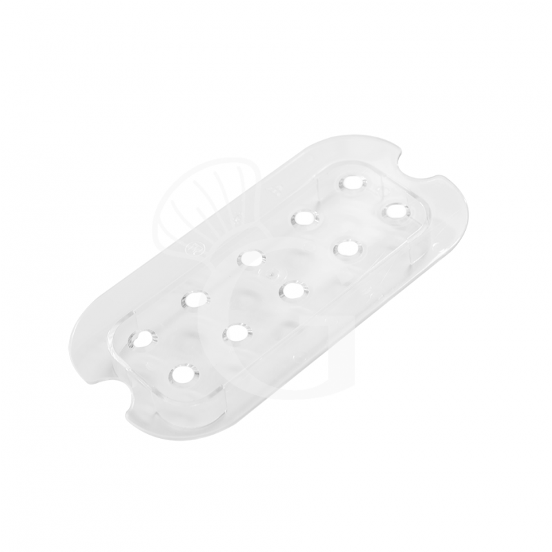 Falso fondo perforado de policarbonato GN 1/4 Dimensiones L 205 mm x P 103 mm