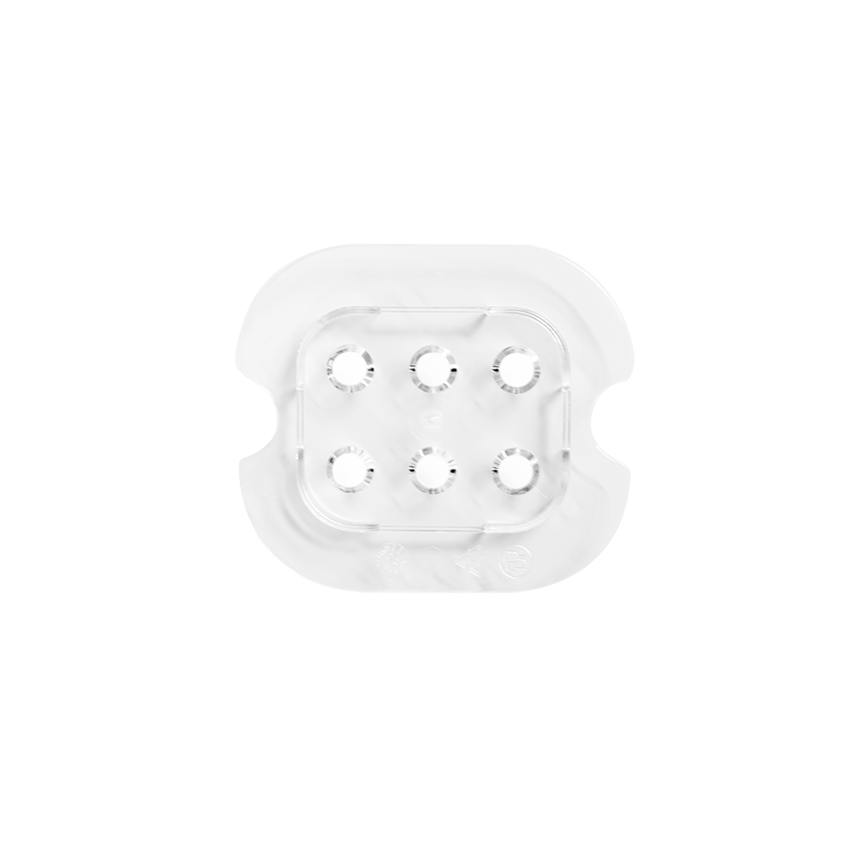 Falso fondo perforado de policarbonato GN1/6  dimensiones L 117 mm x P 102 mm