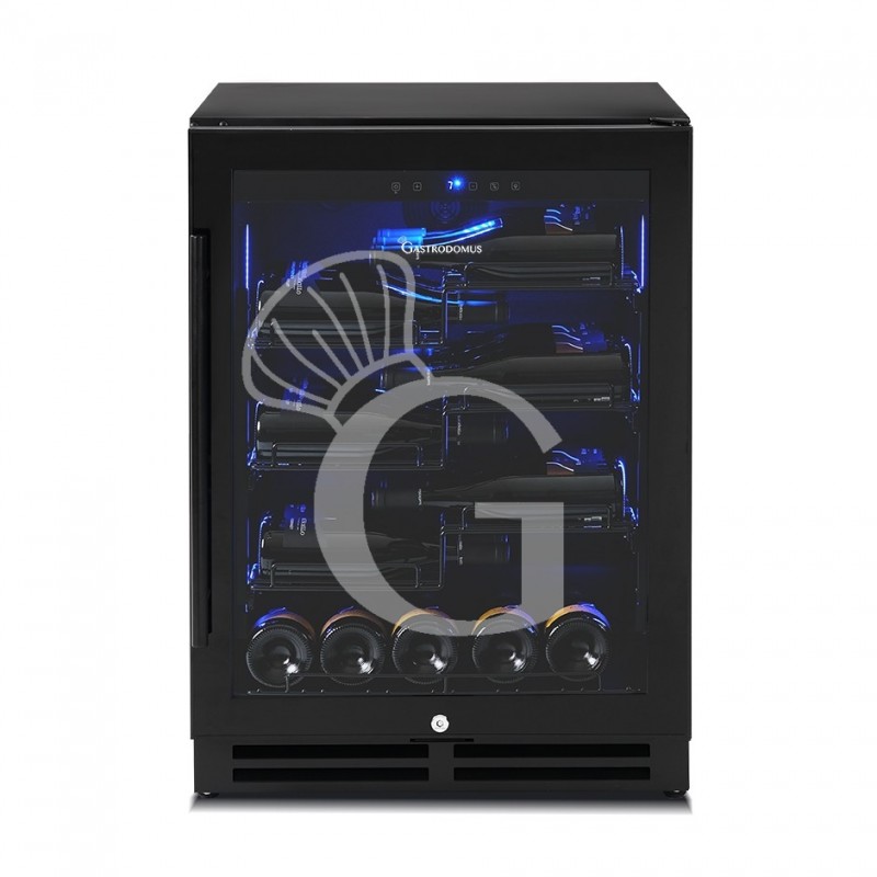 Vinoteca empotrable ventilada 150 LT 4 estantes 36 botellas +5°C/+22°C