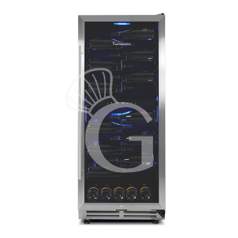 Vinoteca ventilada doble temperatura  280 LT 7 estantes  83 botellas +5°C/+12ºC - +12ºC/+22°C