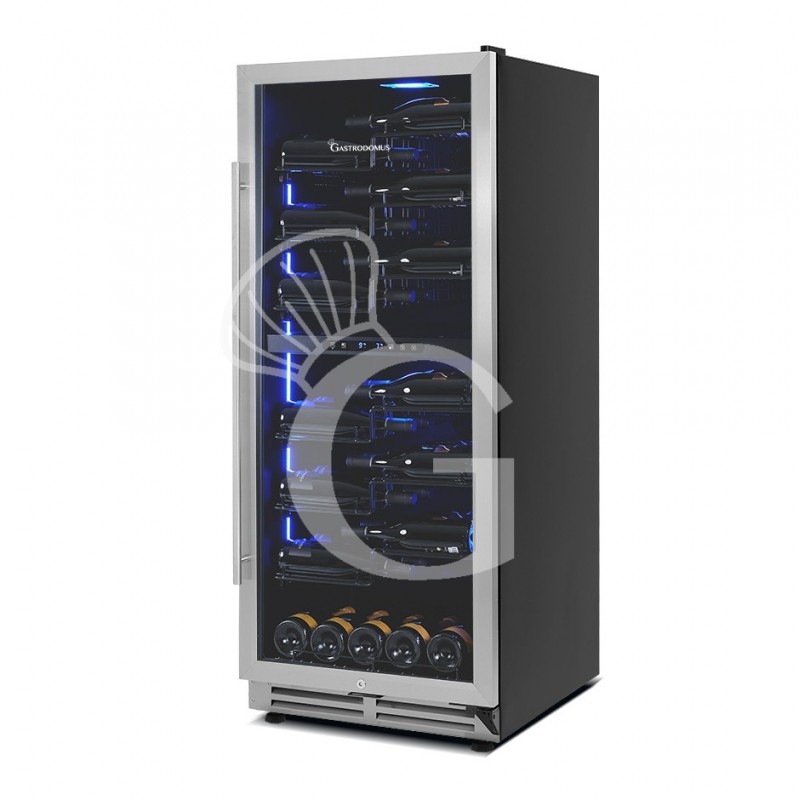 Vinoteca ventilada doble temperatura  280 LT 7 estantes  83 botellas +5°C/+12ºC - +12ºC/+22°C