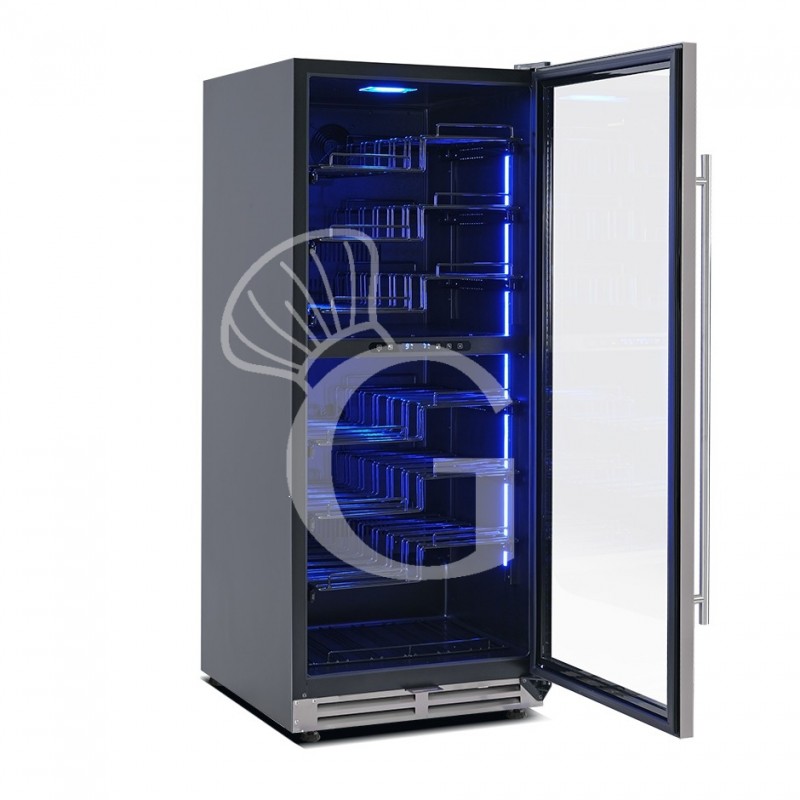 Vinoteca ventilada doble temperatura  280 LT 7 estantes  83 botellas +5°C/+12ºC - +12ºC/+22°C