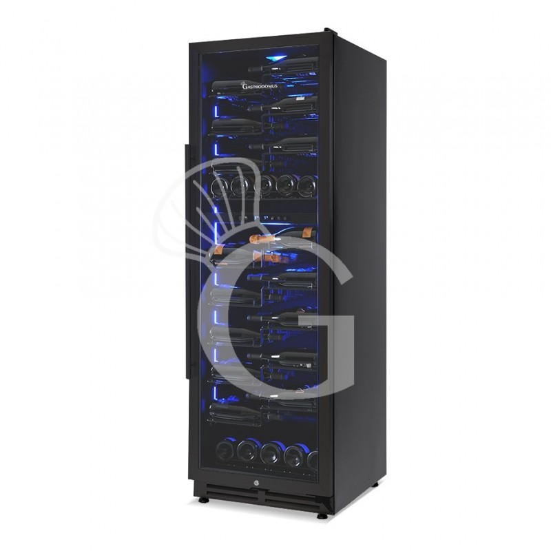 Vinoteca empotrable Doble temperatura ventilada 420 LT 9 estantes 107 botellas +5°C/+22°C