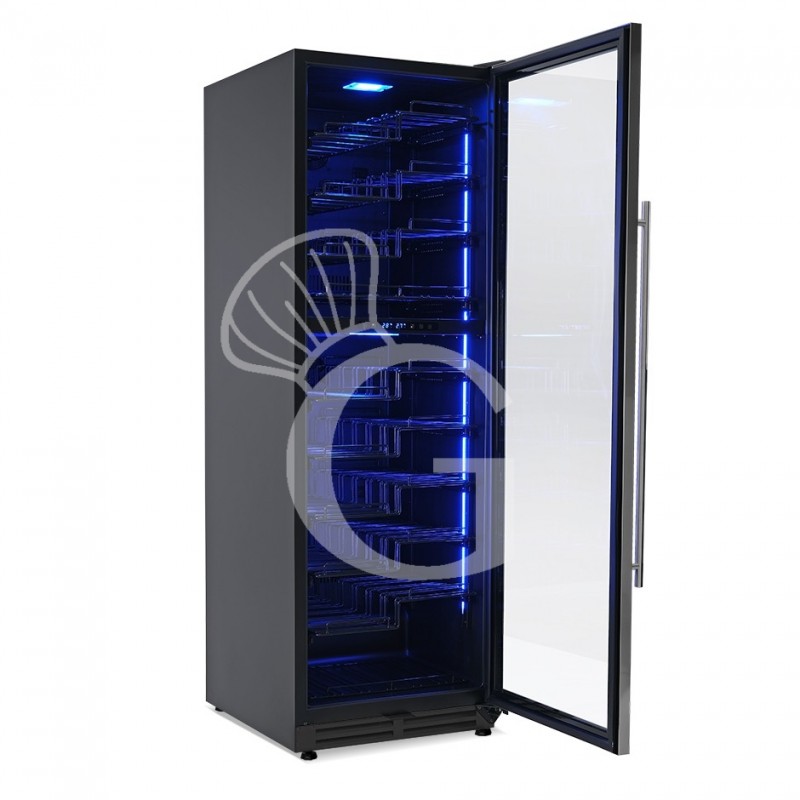 Vinoteca empotrable Doble temperatura ventilada 420 LT 9 estantes 107 botellas +5°C/+22°C