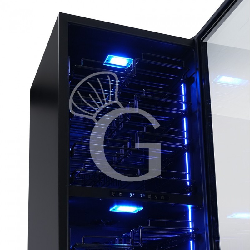 Vinoteca empotrable Doble temperatura ventilada 420 LT 9 estantes 107 botellas +5°C/+22°C