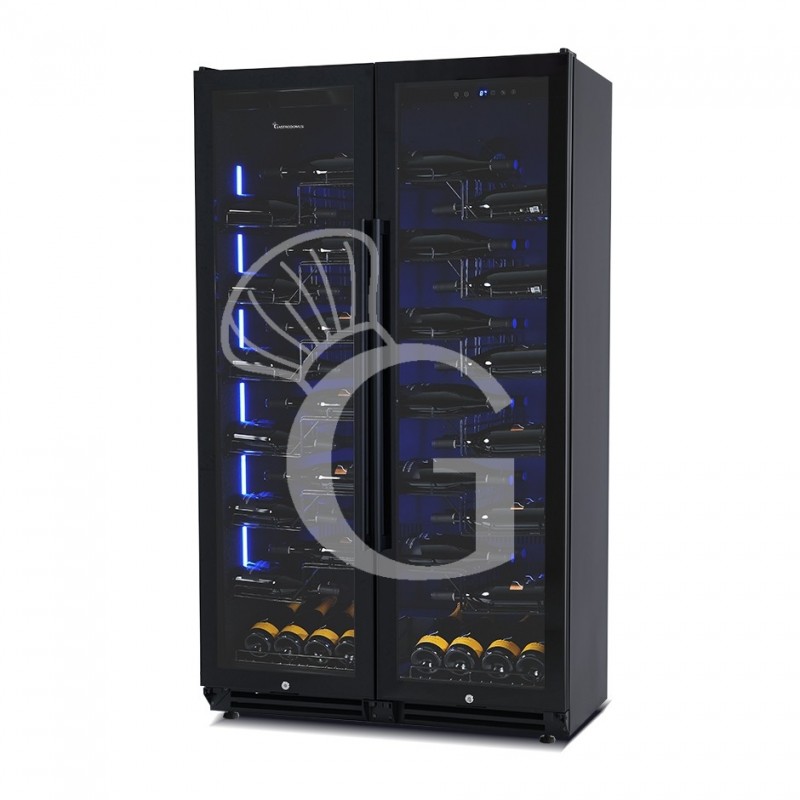 Vinoteca empotrable ventilada  580 LT 8 estantes 106 botellas +5°C/+22°C