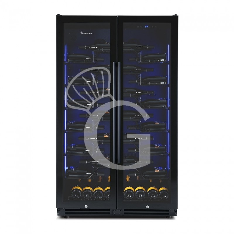 Vinoteca empotrable ventilada  580 LT 8 estantes 106 botellas +5°C/+22°C