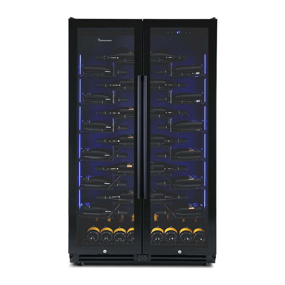 Vinoteca empotrable ventilada  580 LT 8 estantes 106 botellas +5°C/+22°C