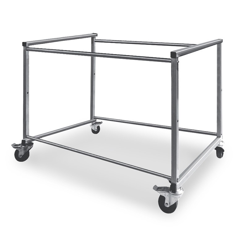 Carro de acero inoxidable con ruedas para asador 18/PELBA - H 930 mm