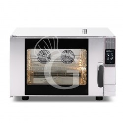 Horno eléctrico convección vapor, puerta lateral, pantalla táctil , trifásico, 4 bandejas de 600x400 mm o GN 1/1
