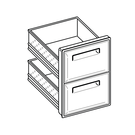 Cajonera con 3 cajones H 600 X P 670