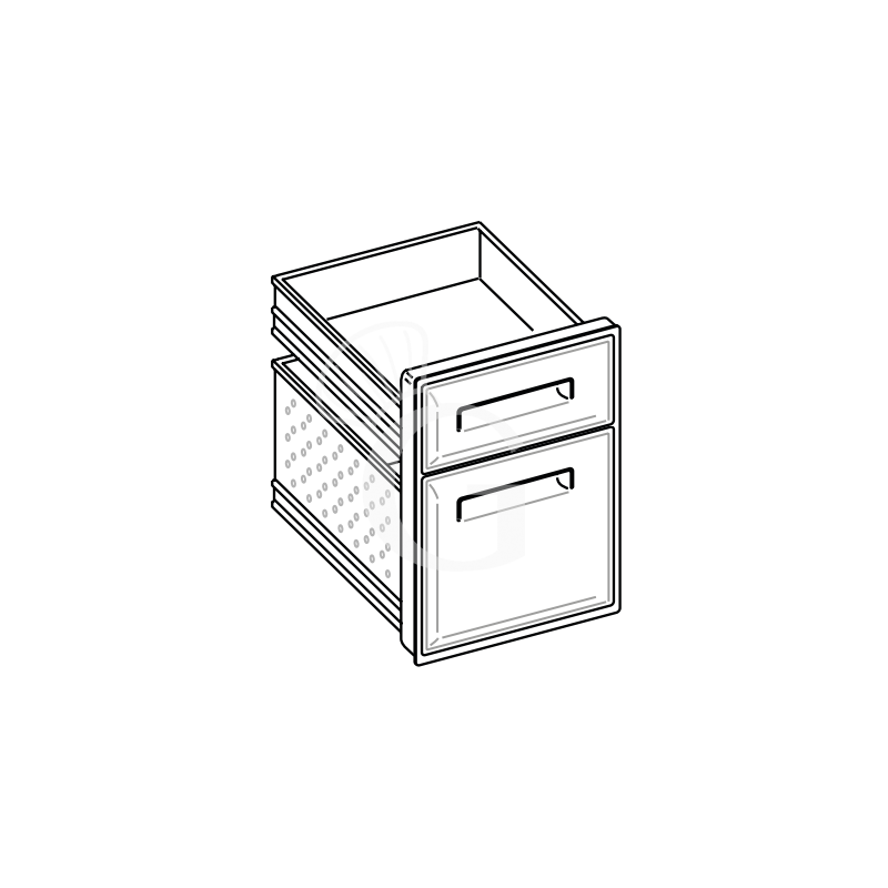 Cajonera con 2 cajones H 600 X P 670