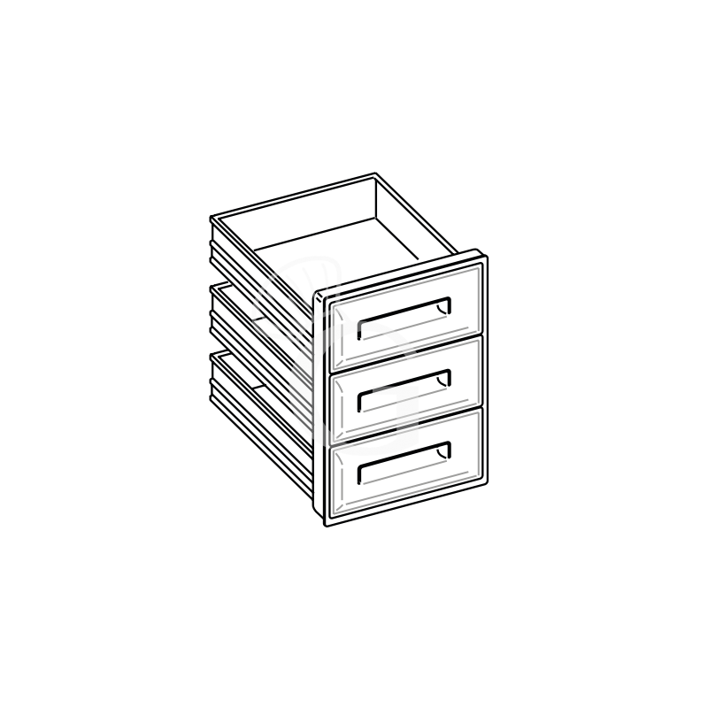 Cajonera con 3 cajones H 600 X P 670