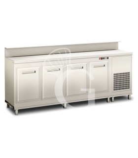 Mostrador de bar refrigerado con motor incorporado y soporte mostrador, temperatura +4°C/+8°C, L 2500 x P 680 x H 1145 mm