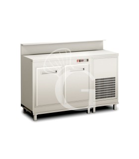 Mostrador de bar refrigerado con motor incorporado y soporte mostrador, temperatura -16°C/-18°C, L 1500 x P 560 x H 1145 mm.