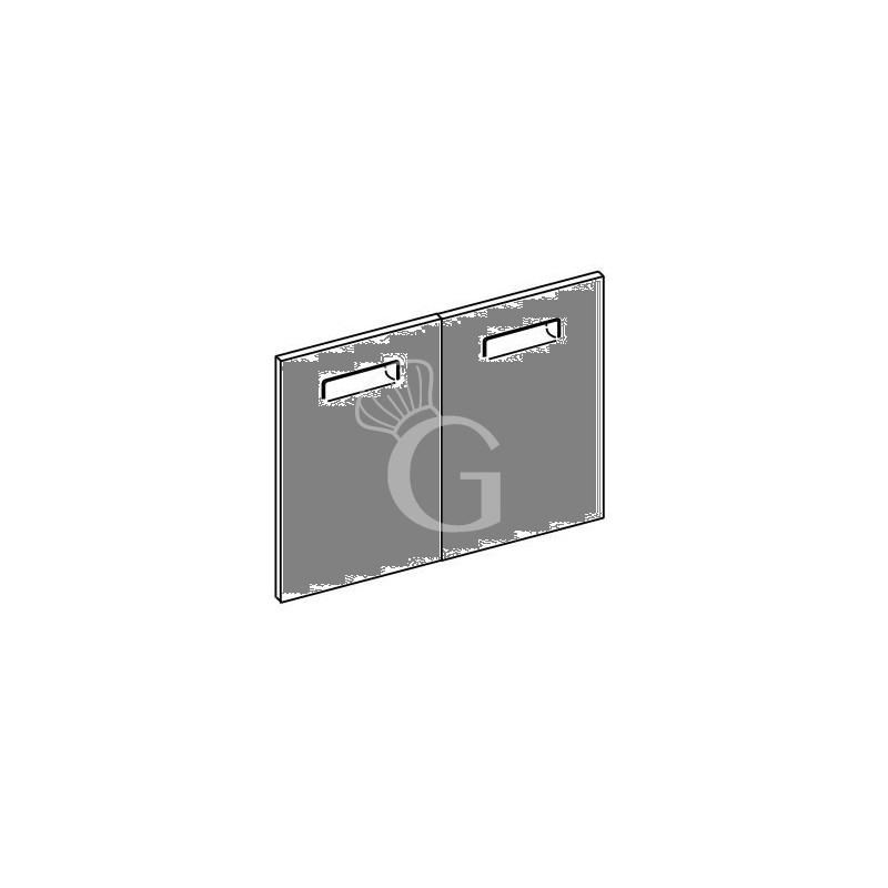 Puerta batiente doble L 1250 H 705 mm