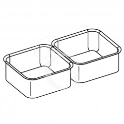 Fregadero cuadrado empotrable equipado con desagüe de entrada/salida