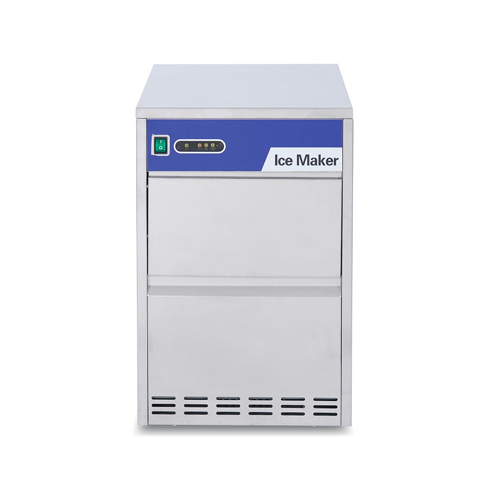 Máquina de hielo monofásica 28 kg/24h cubito hueco refrigeración por agua