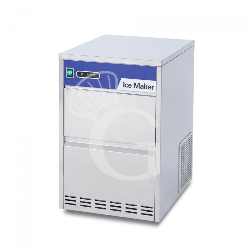 Máquina de hielo monofásica 28 kg/24h cubito hueco refrigeración por agua
