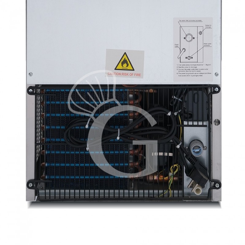 Máquina de hielo monofásica 28 kg/24h cubito hueco refrigeración por agua