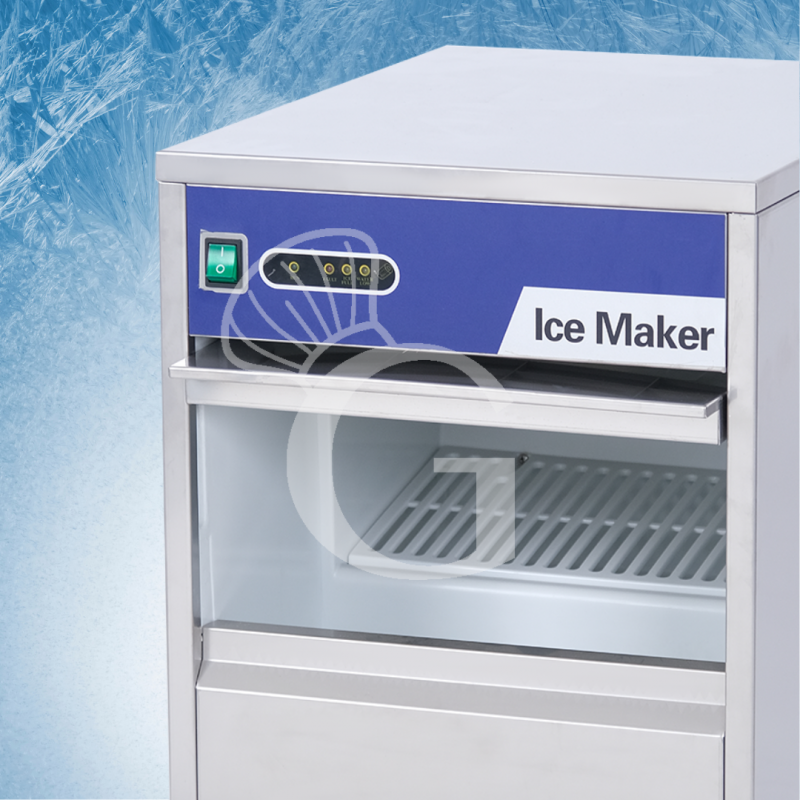 Máquina de hielo monofásica 28 kg/24h cubito hueco refrigeración por agua