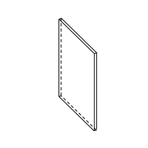 Lateral de acero inox P 670 mm